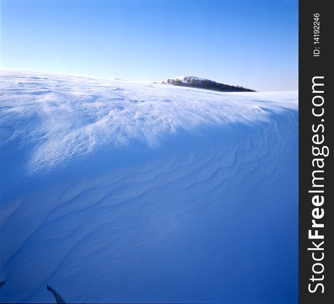 A big snow field,shoot in hebei bashang .