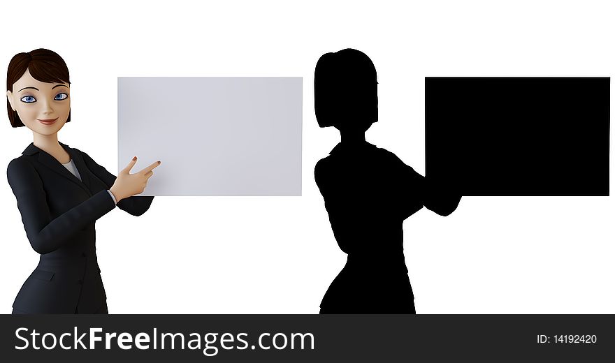 Woman And White Panel