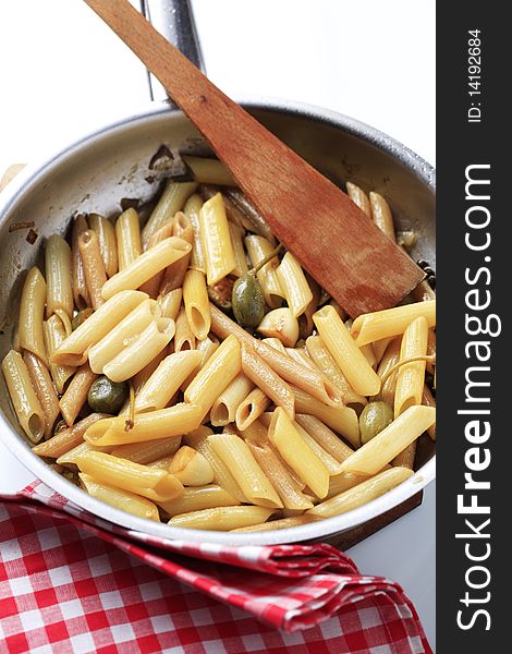Pasta with pickled capers