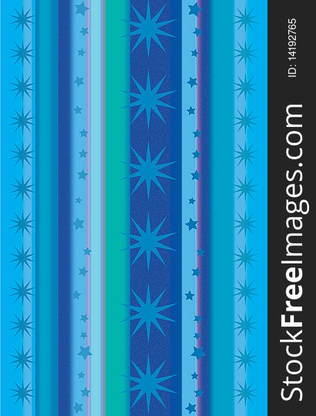 Blue stripe pattern with stars