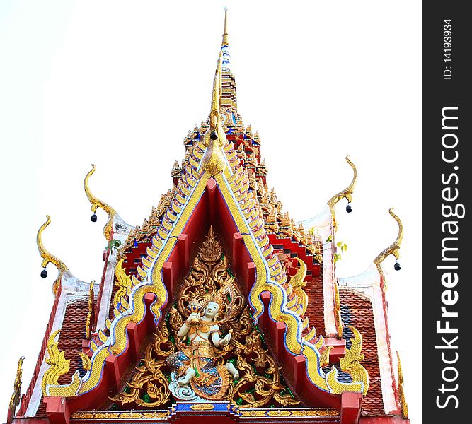 A pavilion roof, Charor temple, Nonthaburi, Thailand. A pavilion roof, Charor temple, Nonthaburi, Thailand.