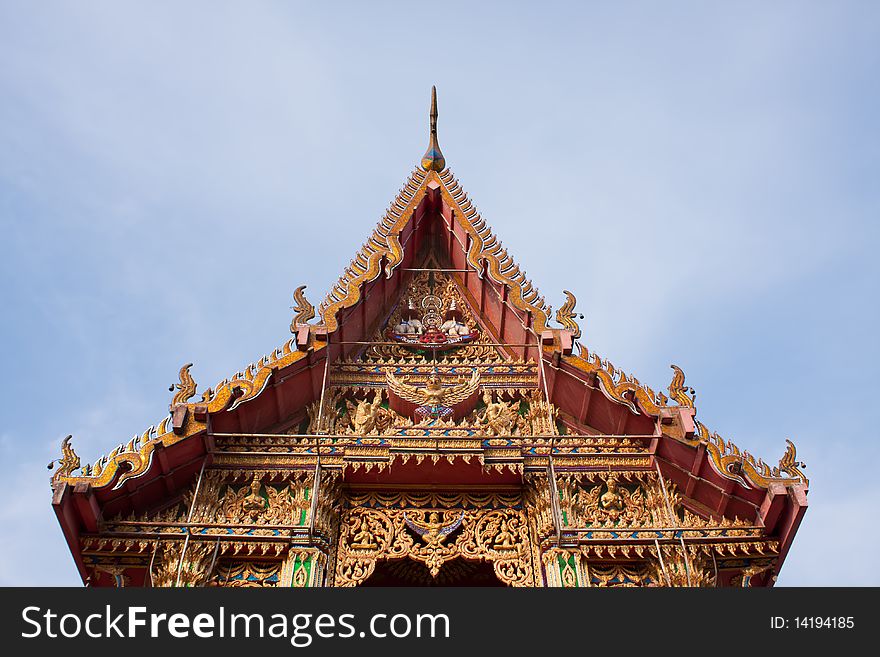 Art of roof,art in temple on sky