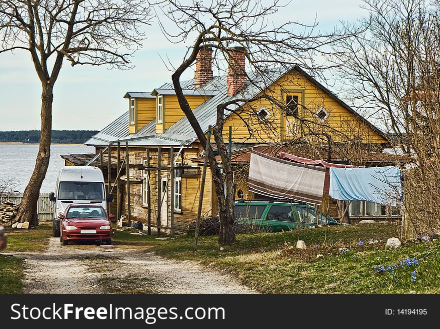 Village in the countryside of Estonia