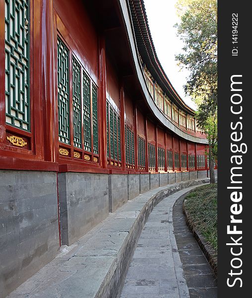 Details of beautiful Chinese architecture, Beihai Park in Beijing, China