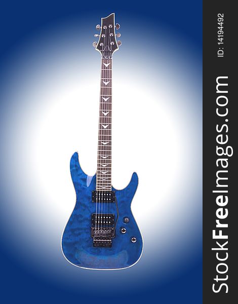 Electric Guitar Isolated On Gradient Background