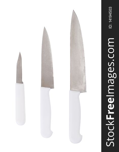 Sharp knife isolated on white background