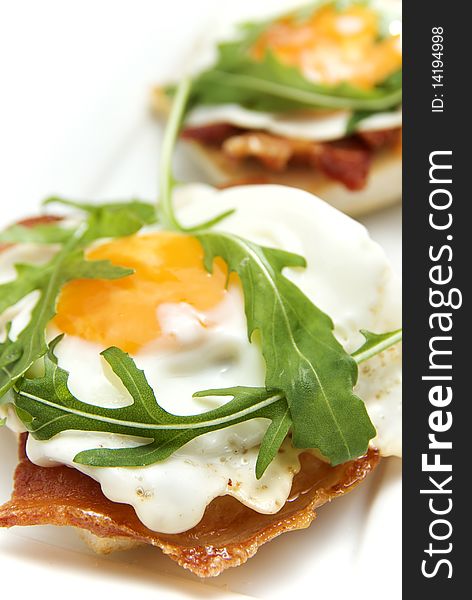 Open Bacon And Egg Sandwich