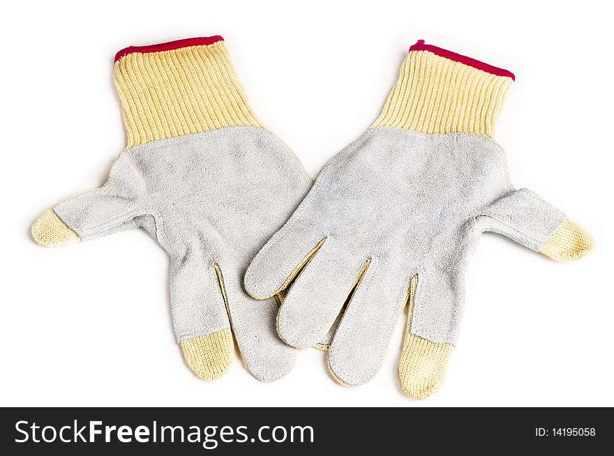 Safety clothing for person protect in a white background