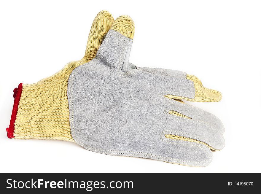 Safety clothing for person protect in a white background