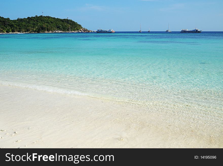 Beautiful beach and sea in Thailand