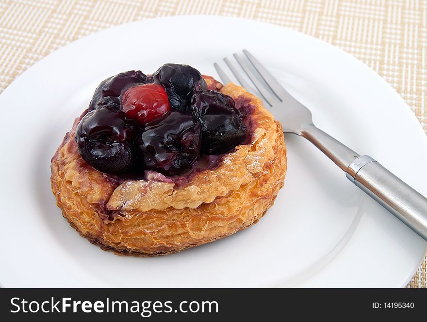 Delicious Danish pastry made with blueberries. Delicious Danish pastry made with blueberries