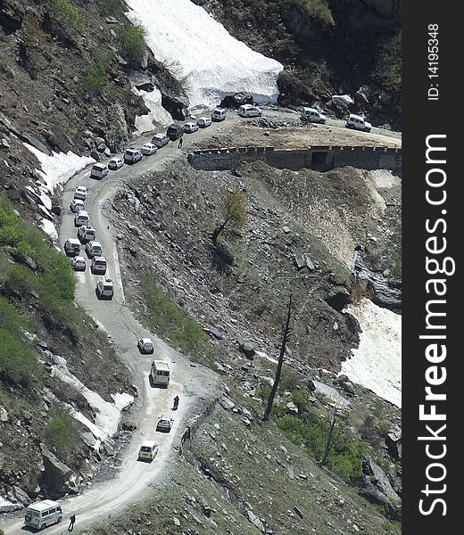 Steep Himalayan Hill Road