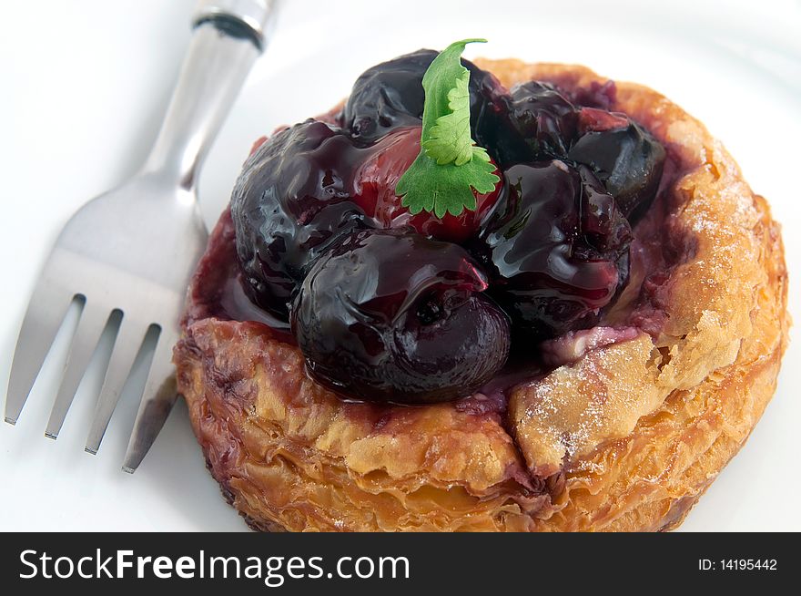 Delicious Danish pastry made with blueberries. Delicious Danish pastry made with blueberries