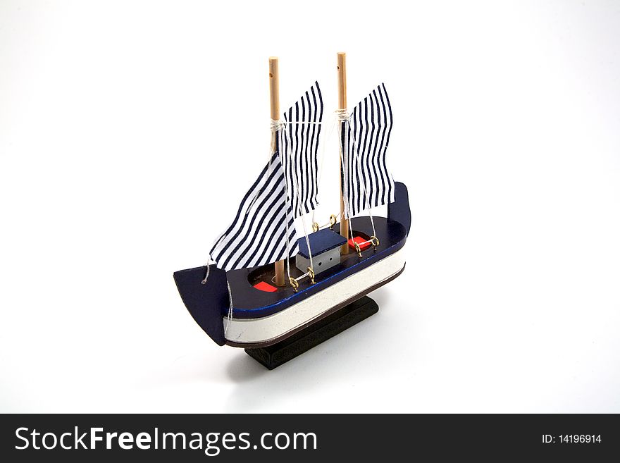 Small toy sailboat