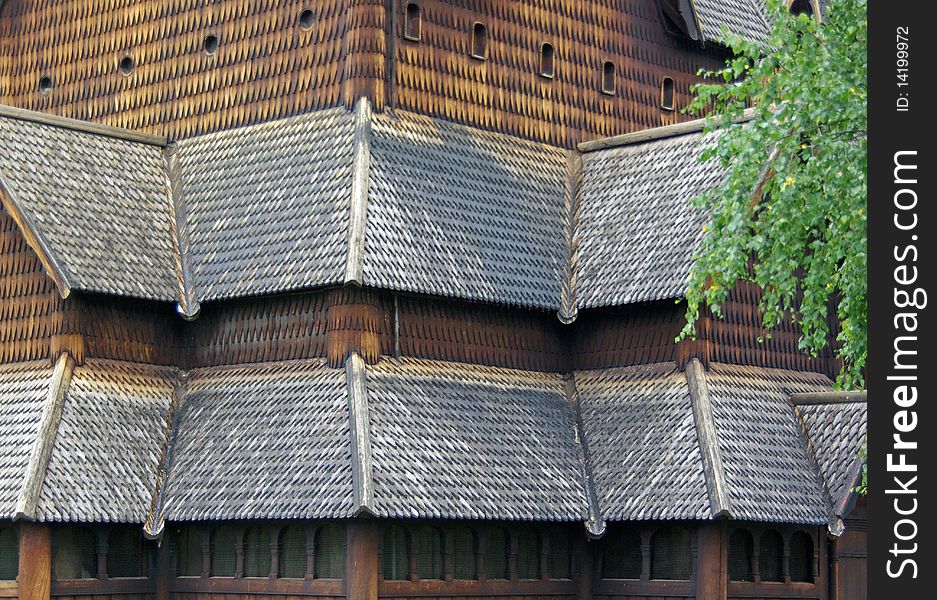 Roof and expansions and other details from the famous Heddal Stavkyrkje in Norway. Roof and expansions and other details from the famous Heddal Stavkyrkje in Norway.