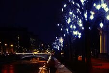City On Christmas And New Year`s Eve Royalty Free Stock Image City On Christmas And New Year`s Eve Royalty Free Stock Image