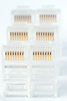 Six Network Connectors Royalty Free Stock Image Six Network Connectors Royalty Free Stock Image