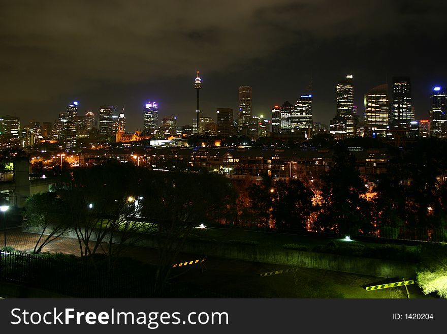 Sydney front taken from Woolloomooloo. Sydney front taken from Woolloomooloo