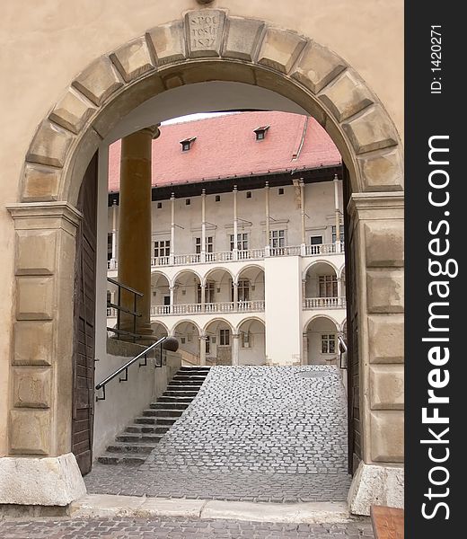 Medieval arch gate - Poland, Krakov