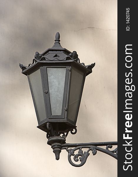 Old lamp in Krakow, Poland