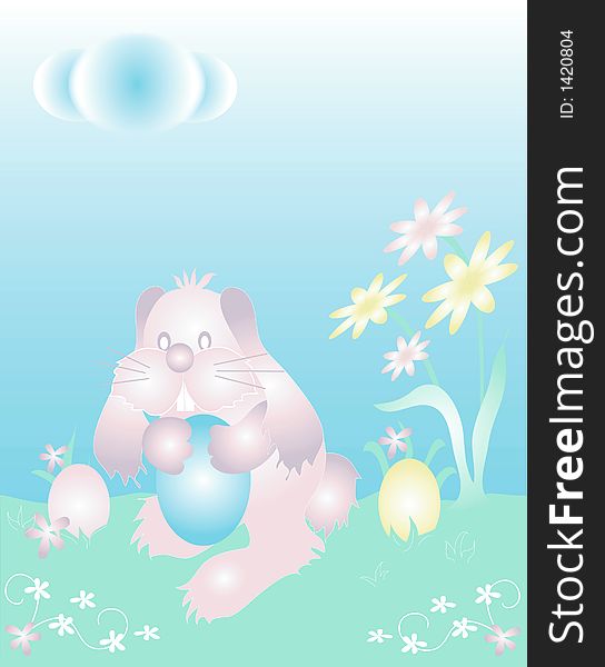 Easter Bunny Illustration.