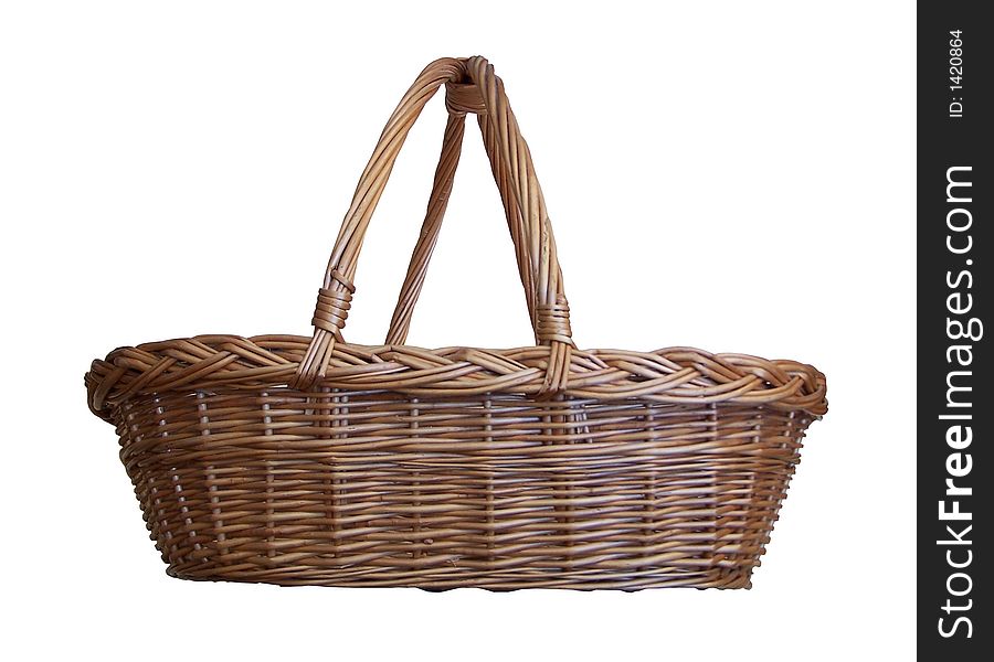 Small basket out feasts manufactured, isolated
