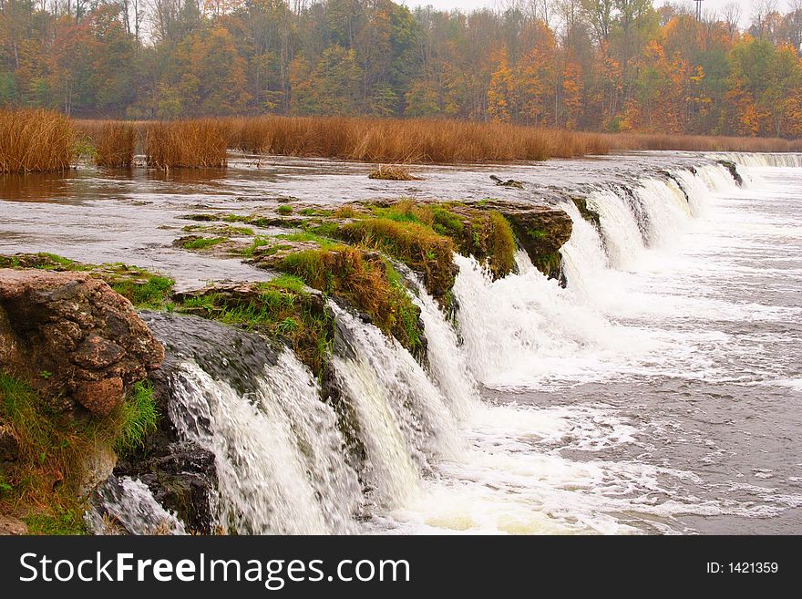 Waterfall Ventas Rumba in Kuldiga, Latvia.