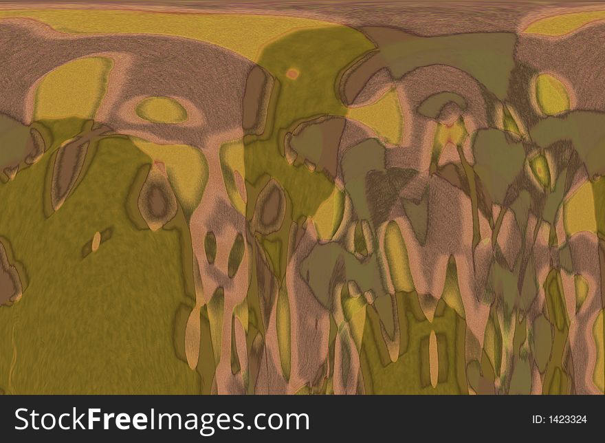 Abstract illustration of forest scene