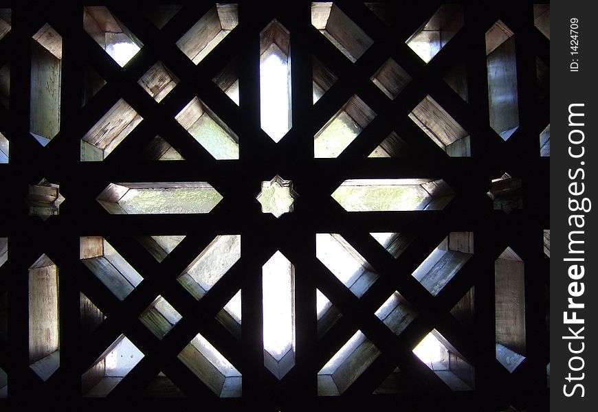 Photo of the window in the Mezquita, Cordoba. Photo of the window in the Mezquita, Cordoba.
