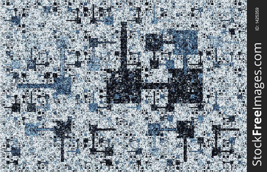 Lots of randomly located squares. Lots of randomly located squares