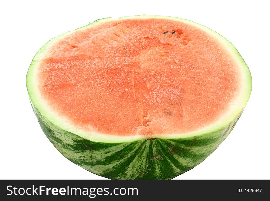 Big half of fresh watermelon on perspective. Big half of fresh watermelon on perspective