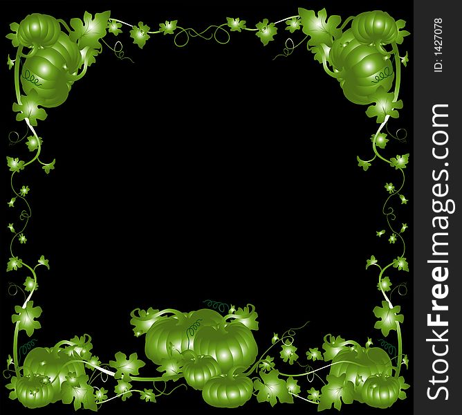 Pumpkin $ Foliage Frame Background