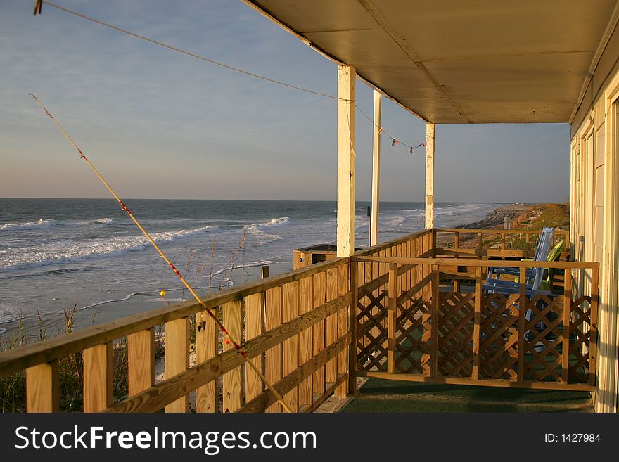 Beach balconies at day break