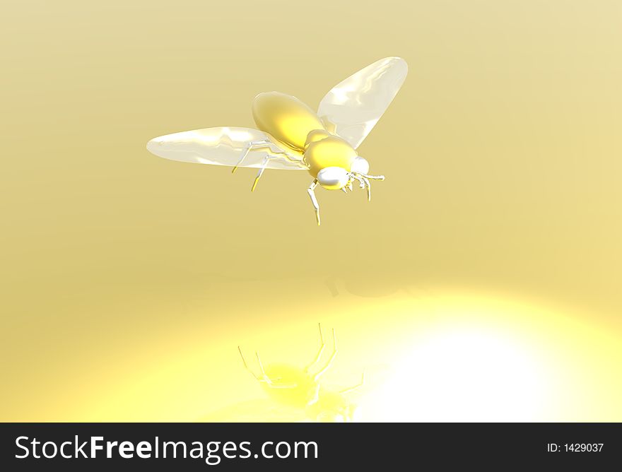 Graphic render of isolated insect
