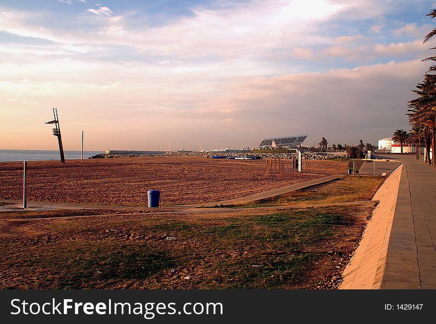 Sea, seaside, beach, morning, autumn, sky, colour, blue, white, rose. Sea, seaside, beach, morning, autumn, sky, colour, blue, white, rose