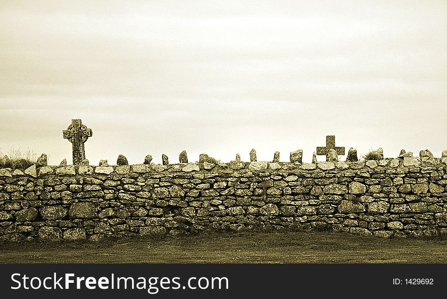 Old graveyard on Lundy Island, UK. Old graveyard on Lundy Island, UK