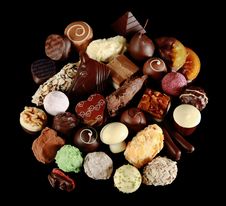 Assortment Of Special Chocolates Stock Photo
