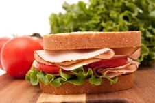 Turkey Breast Sandwich Royalty Free Stock Photography Turkey Breast Sandwich Royalty Free Stock Photography