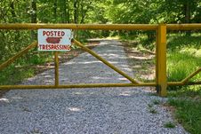 Posted Trespassing Stock Photography Posted Trespassing Stock Photography