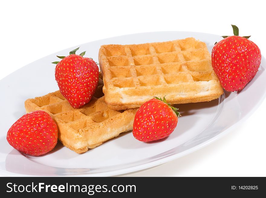 Waffles With Strawberries