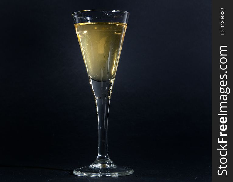 Picture of a Limoncello glass, italian liquer. Picture of a Limoncello glass, italian liquer