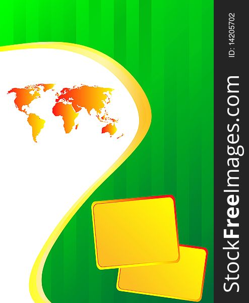 Abstract green card background. Clip-art