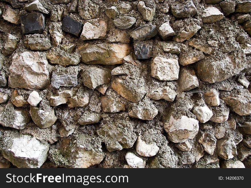 Detail of a stone wall