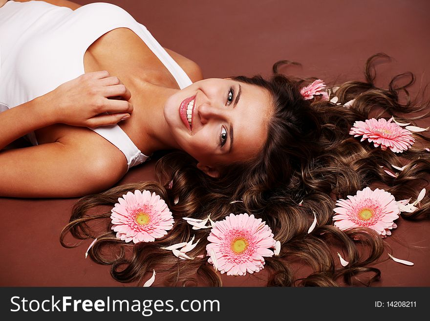 Woman And Gerbera