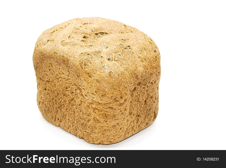 Freshly baked loaf of bread isolated on white background. Freshly baked loaf of bread isolated on white background.