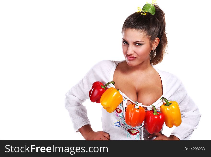 Woman And Pepper