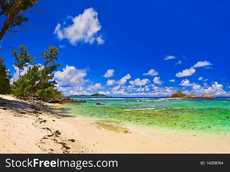 Tropical beach at Seychelles