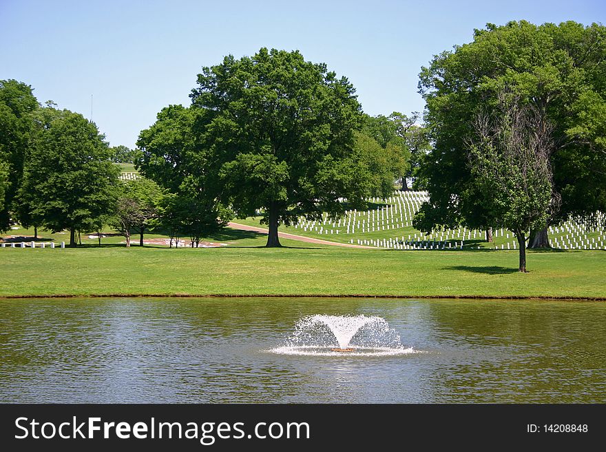 Fountain at National Cemetery