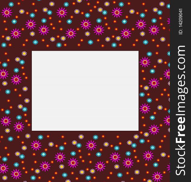 Picture frame design with floral pattern and copy space for your image or text. Picture frame design with floral pattern and copy space for your image or text