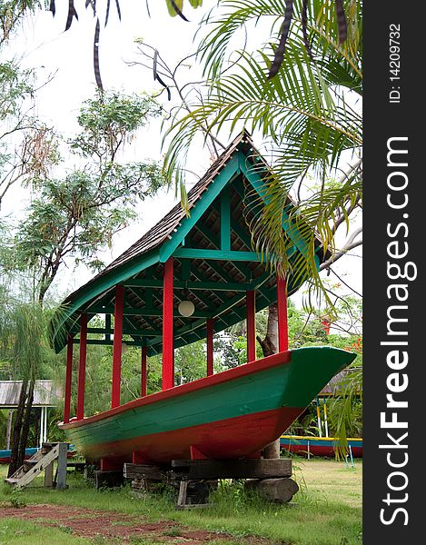 Boat for decoration in the garden, Thailand